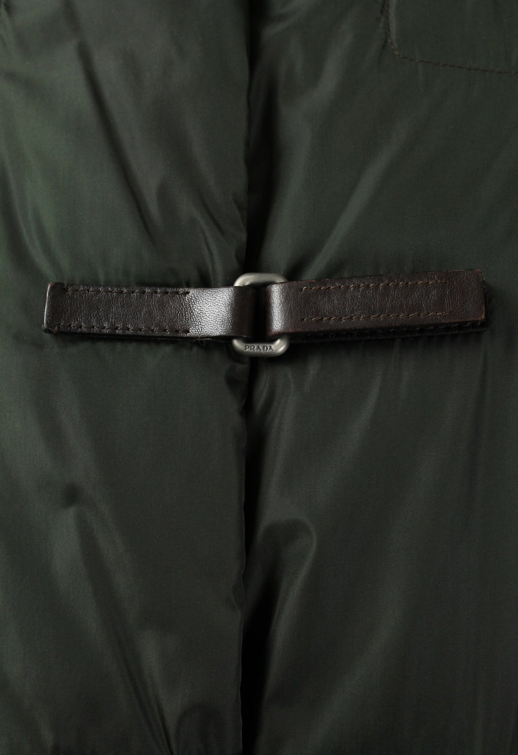 PRADA FW 1999 PADDED JACKET WITH LEATHER STRAPS
