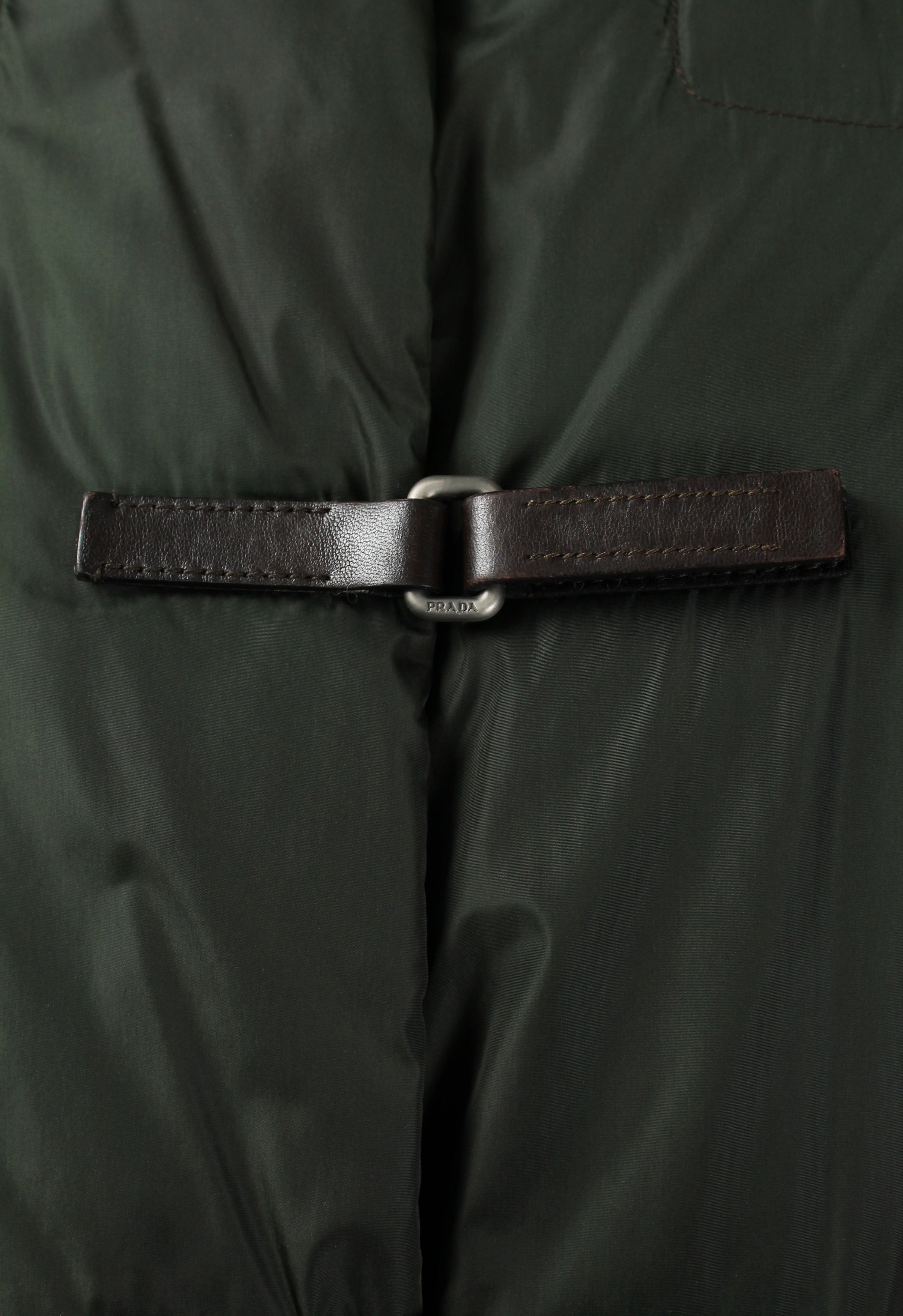 PRADA FW 1999 PADDED JACKET WITH LEATHER STRAPS