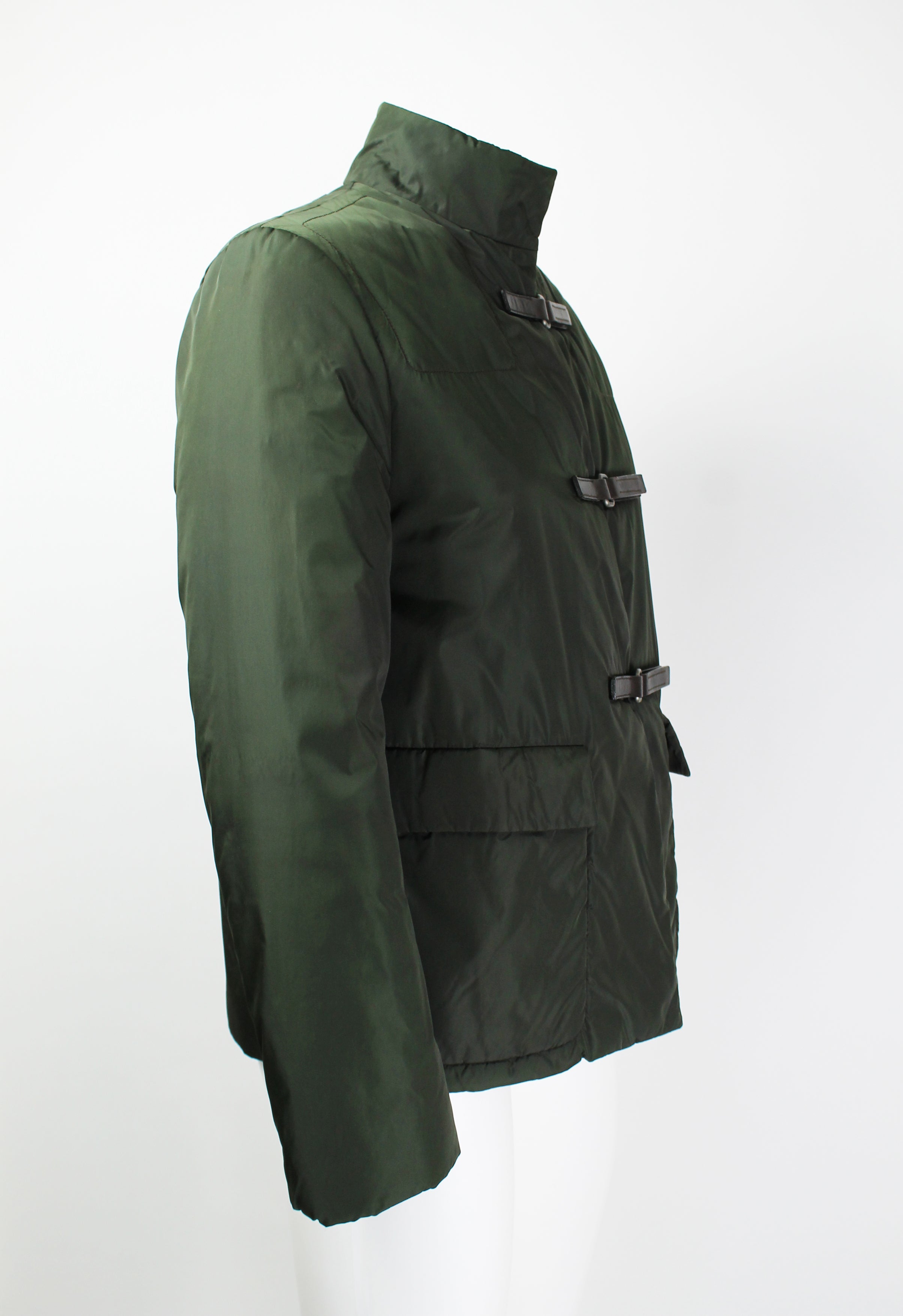 PRADA FW 1999 PADDED JACKET WITH LEATHER STRAPS