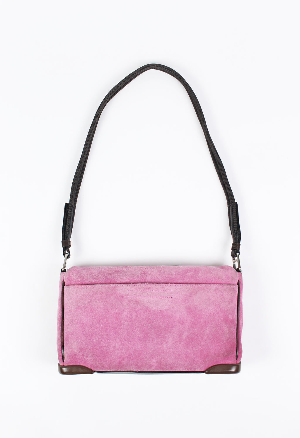 PRADA FW 1999 PINK SUEDE AND MESH SHOULDER BAG