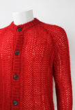 PRADA FW 2019 RED MOHAIR CARDIGAN