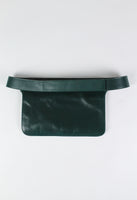 PRADA SS 1999 GREEN LEATHER AND LINEN WAIST BAG