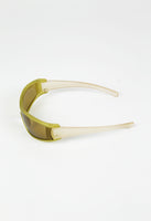 PRADA SS 2000 LIME BI-COLOUR CURVED SUNGLASSES