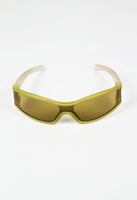 PRADA SS 2000 LIME BI-COLOUR CURVED SUNGLASSES