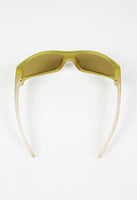 PRADA SS 2000 LIME BI-COLOUR CURVED SUNGLASSES