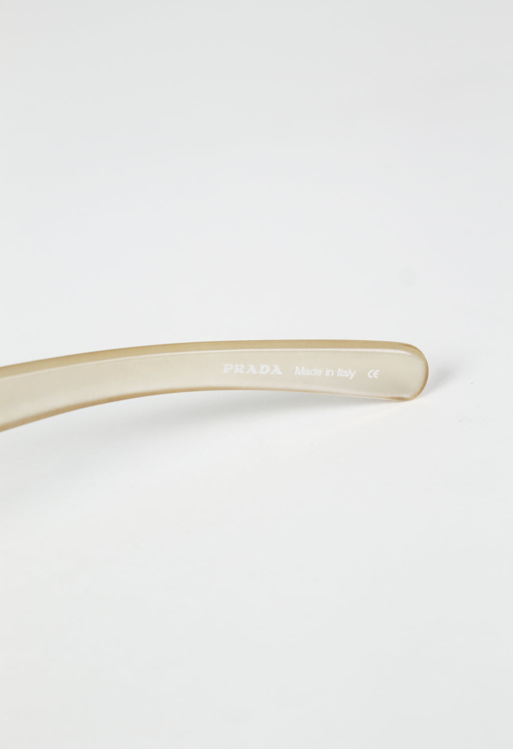 PRADA SS 2000 LIME BI-COLOUR CURVED SUNGLASSES