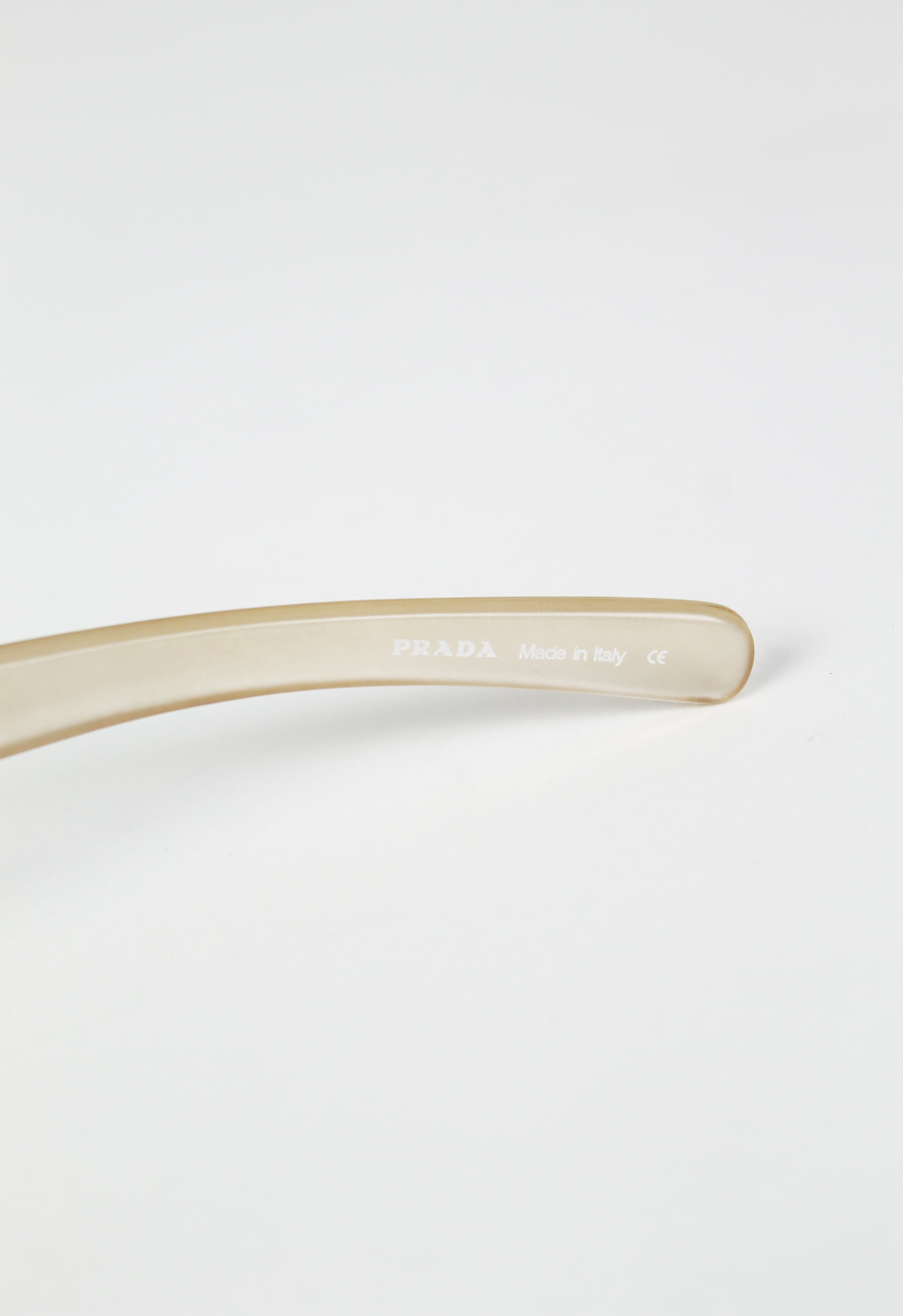 PRADA SS 2000 LIME BI-COLOUR CURVED SUNGLASSES