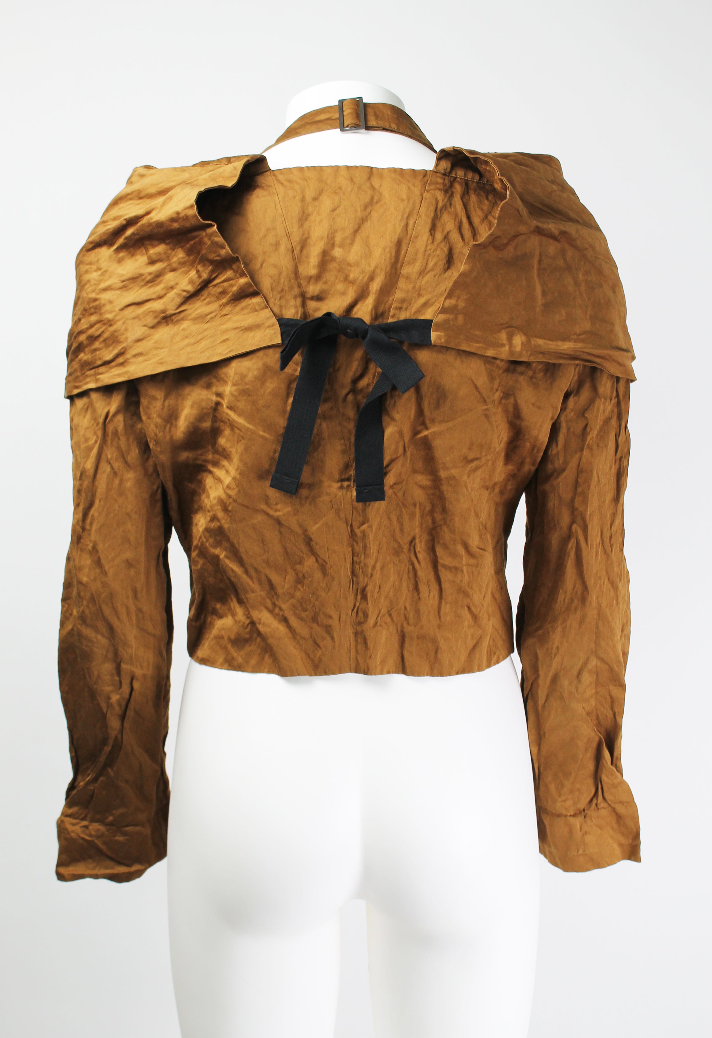PRADA SS 2009 BRONZE CRINKLED JACKET