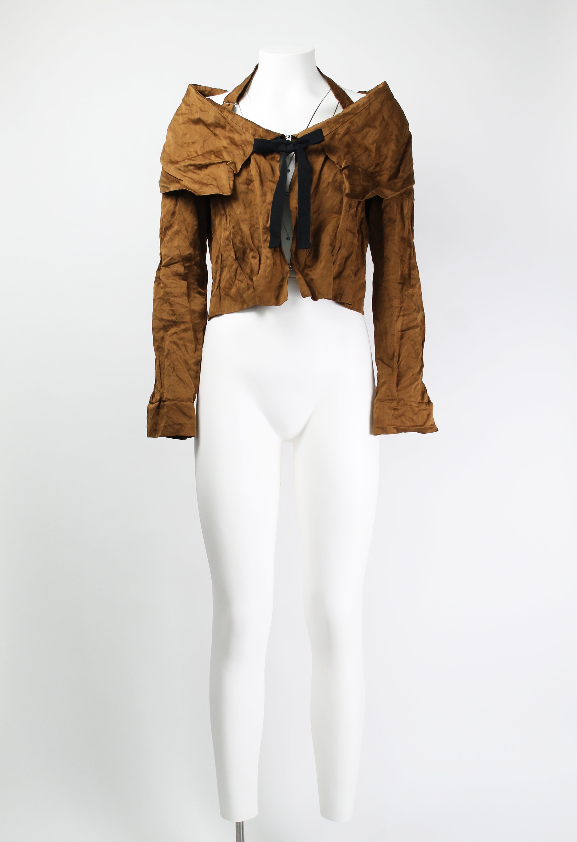 PRADA SS 2009 BRONZE CRINKLED JACKET