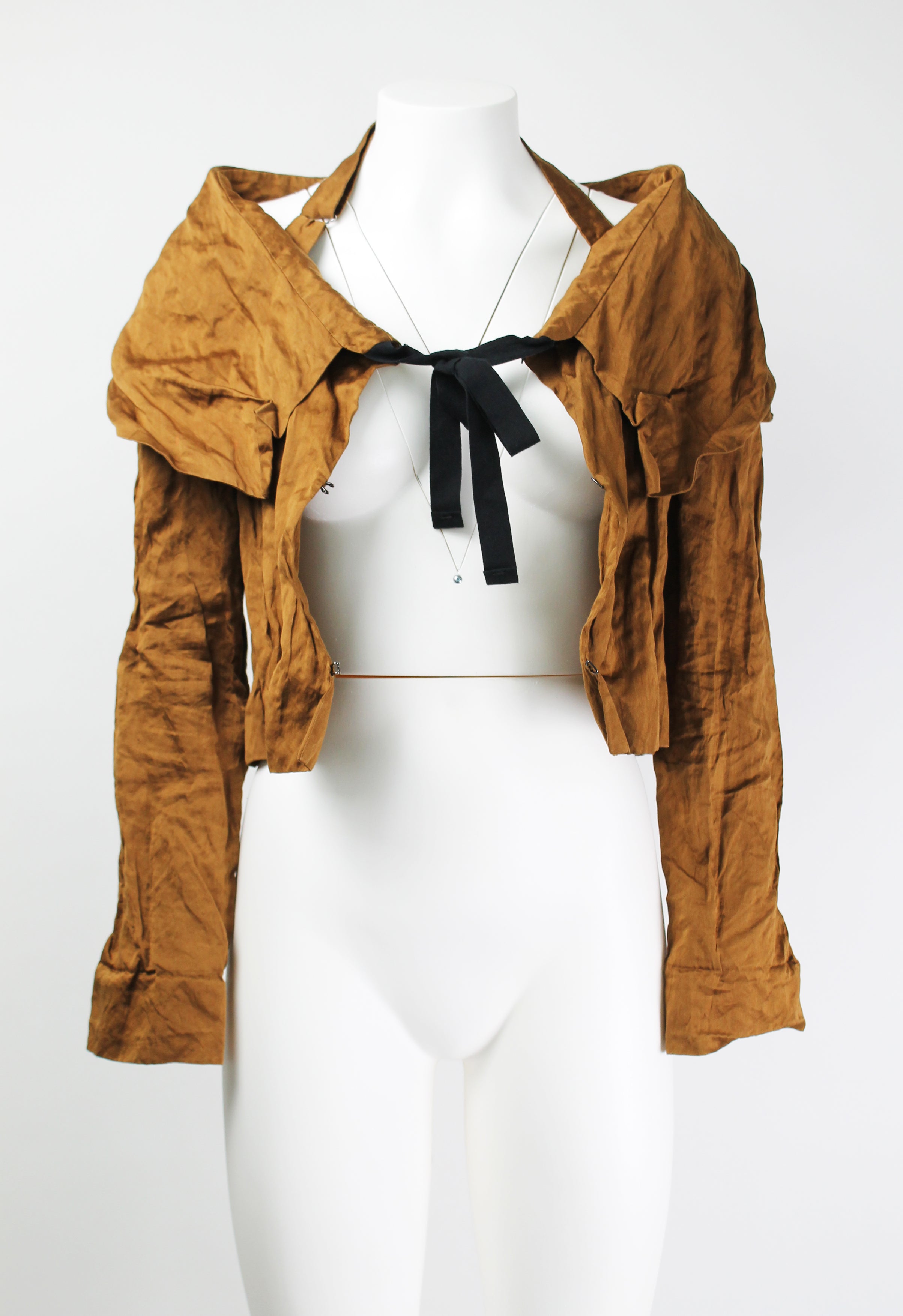 PRADA SS 2009 BRONZE CRINKLED JACKET
