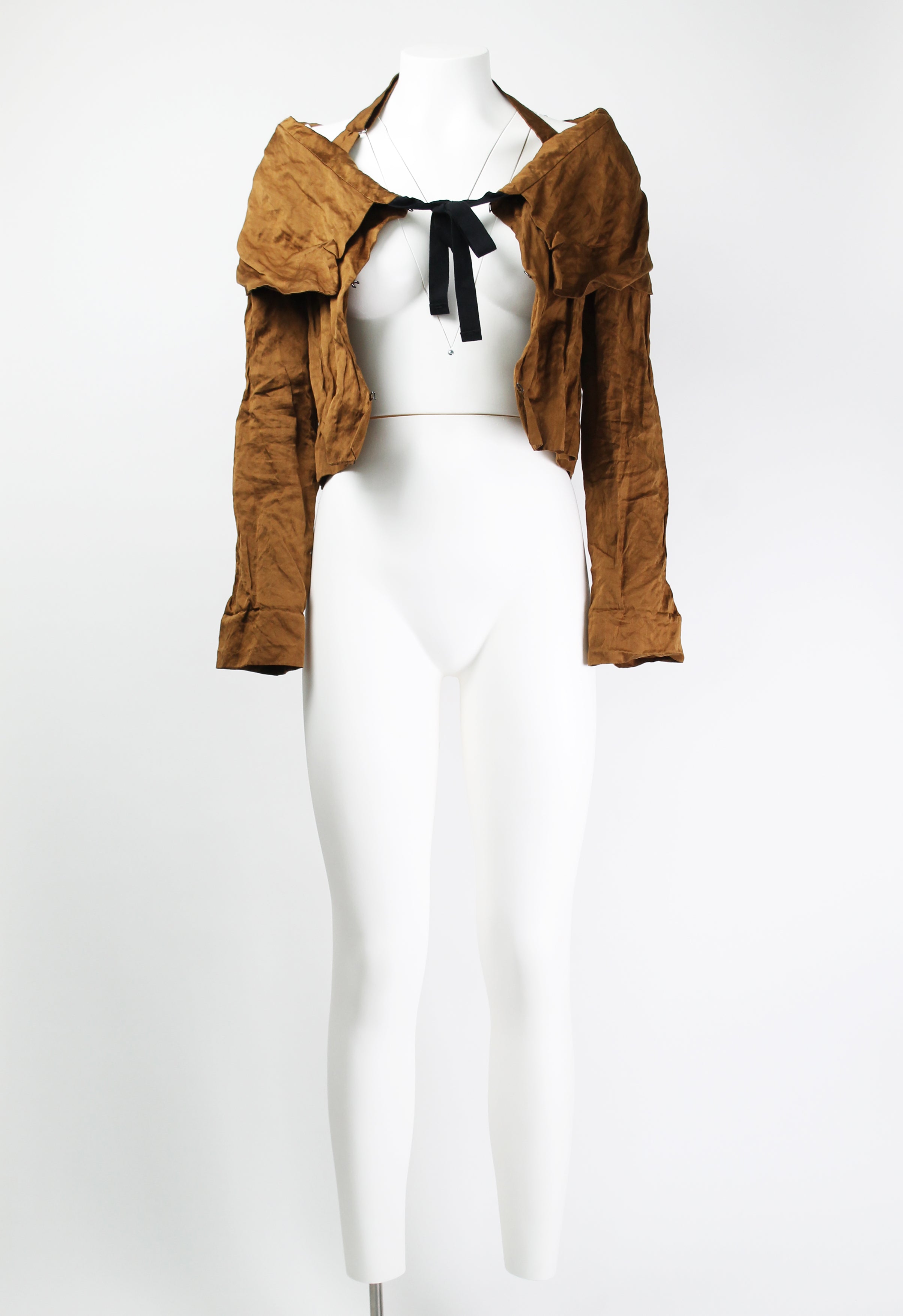 PRADA SS 2009 BRONZE CRINKLED JACKET