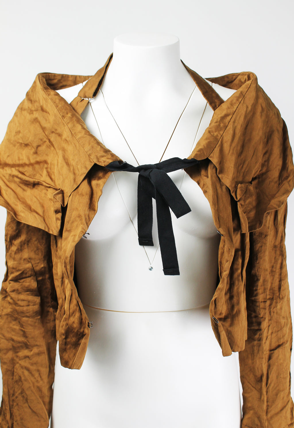 PRADA SS 2009 BRONZE CRINKLED JACKET