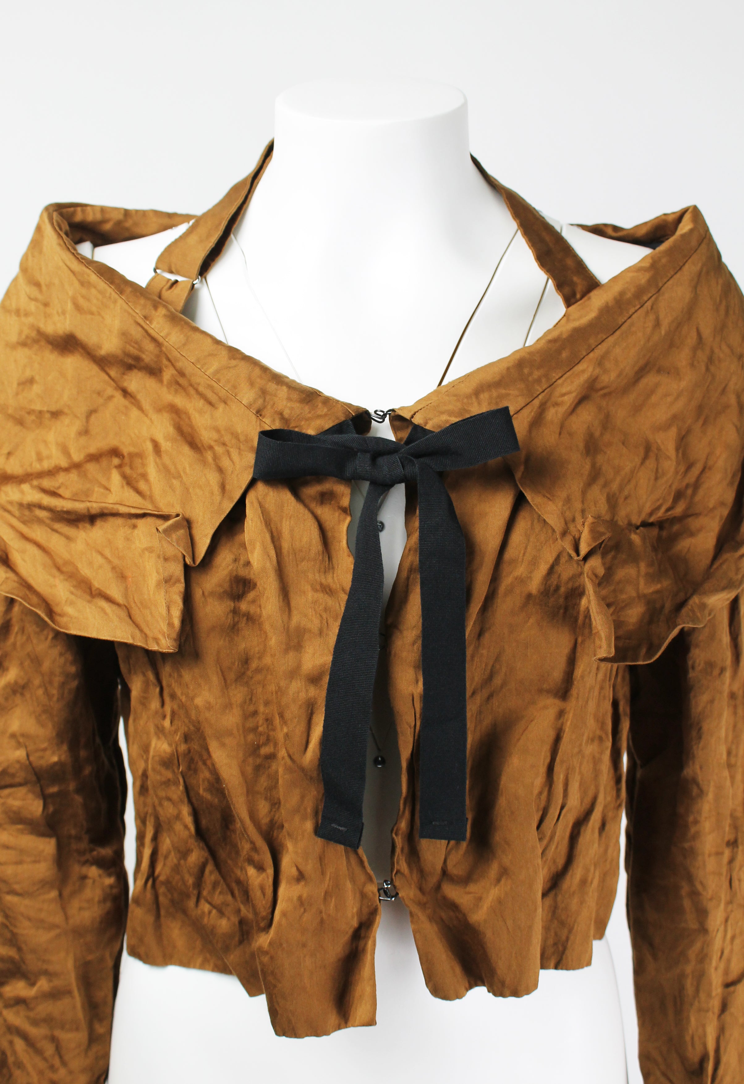 PRADA SS 2009 BRONZE CRINKLED JACKET