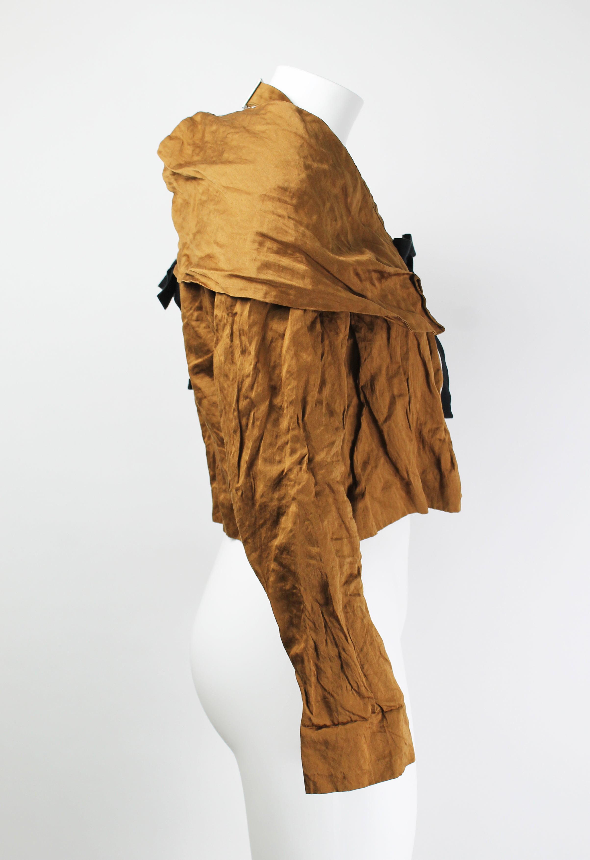 PRADA SS 2009 BRONZE CRINKLED JACKET