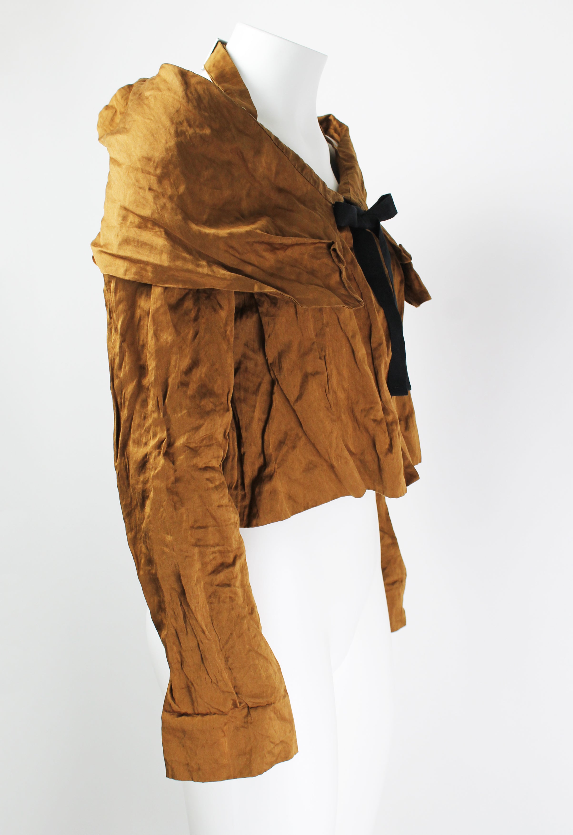 PRADA SS 2009 BRONZE CRINKLED JACKET