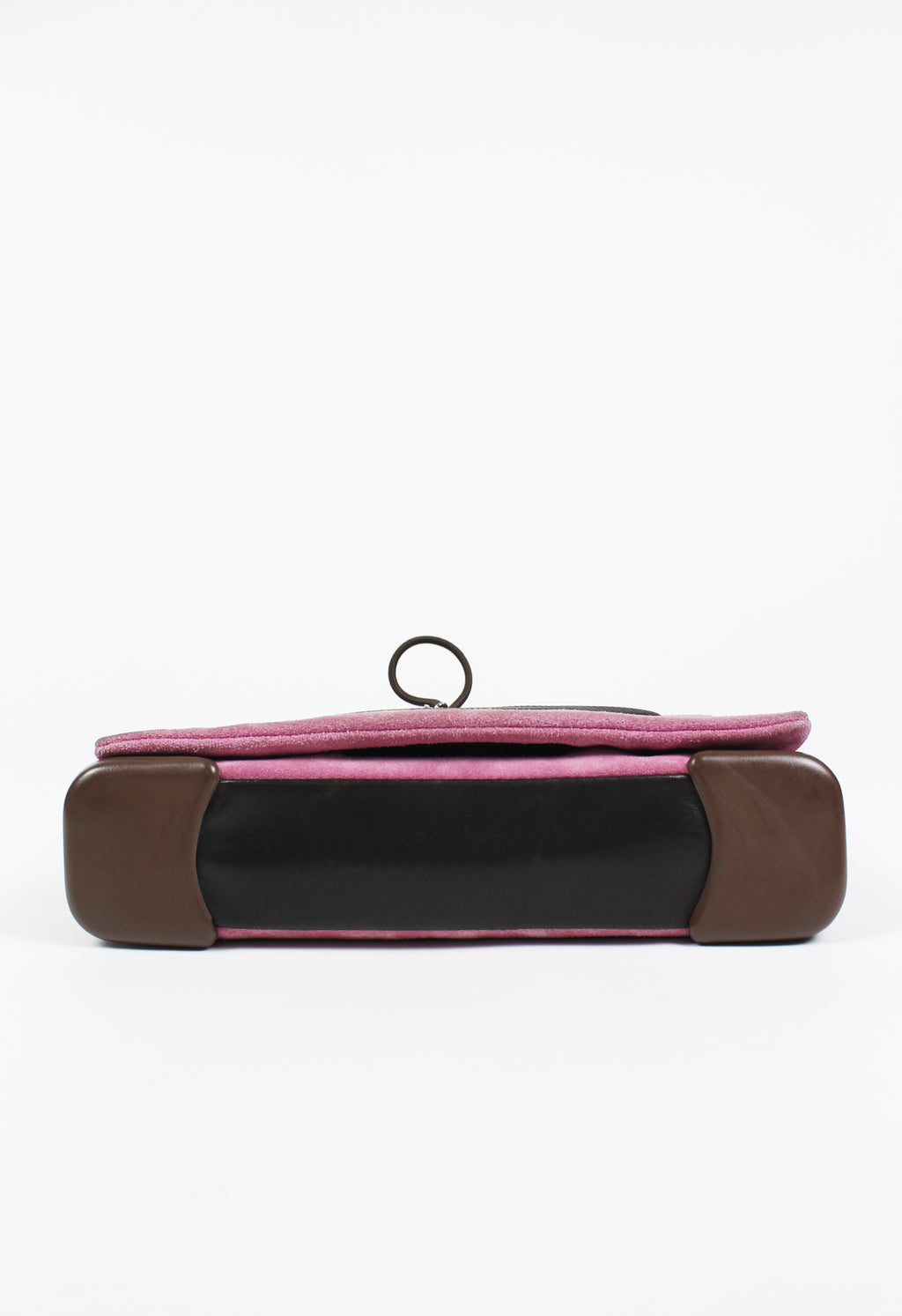 PRADA FW 1999 PINK SUEDE AND MESH SHOULDER BAG