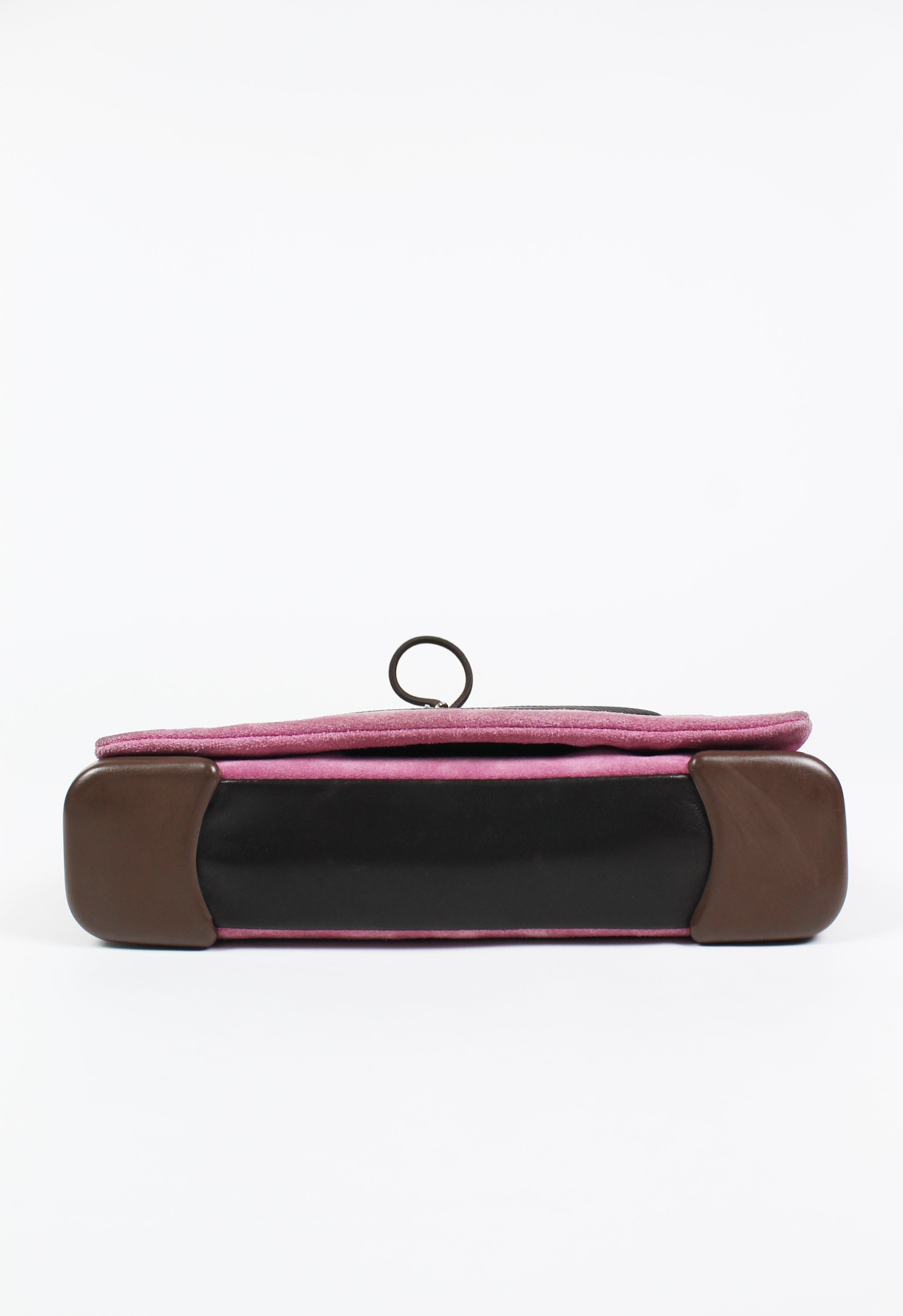 PRADA FW 1999 PINK SUEDE AND MESH SHOULDER BAG
