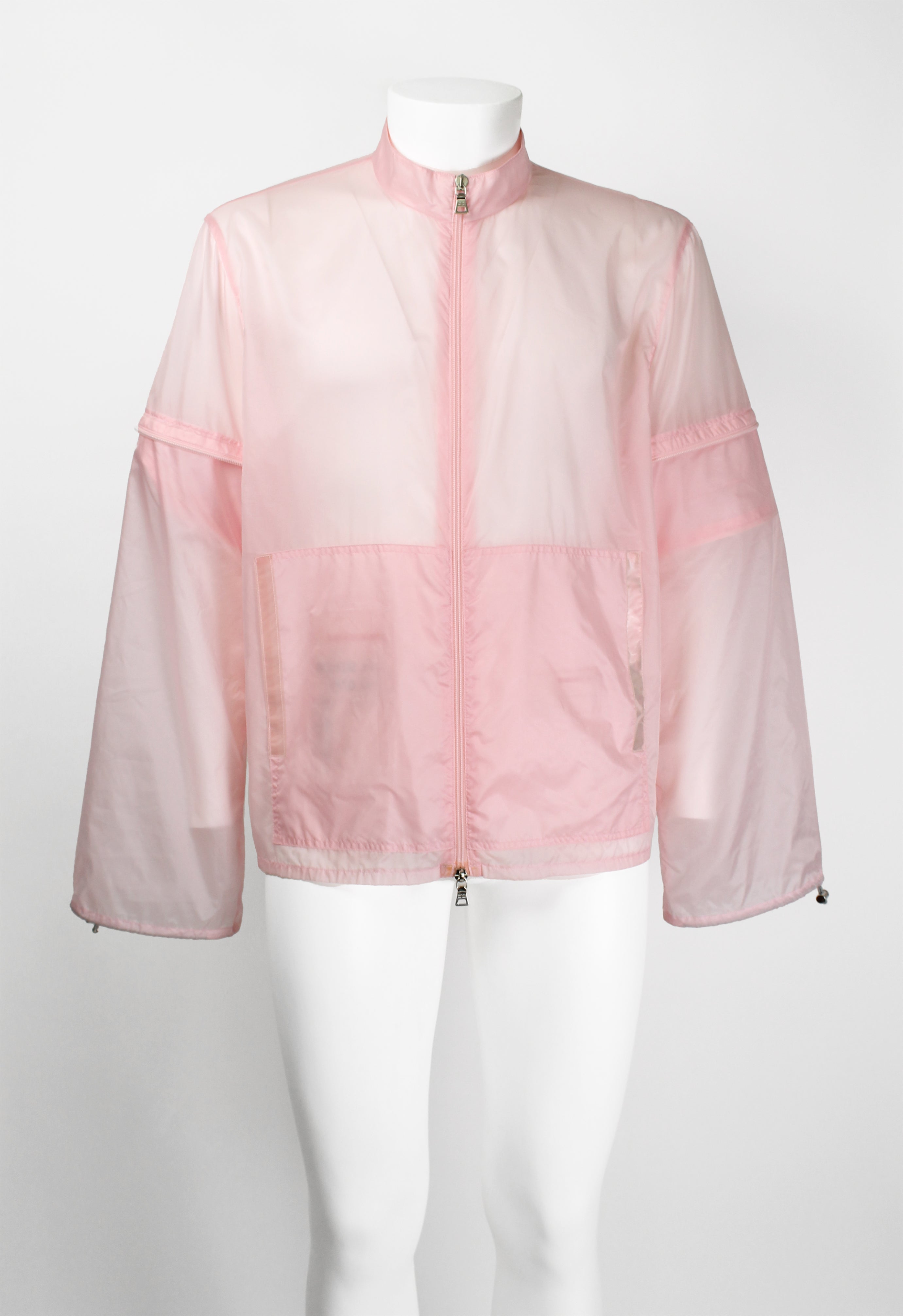 PRADA SPORT SS 2000 SHEER PINK CONVERTIBLE JACKET – THE 543