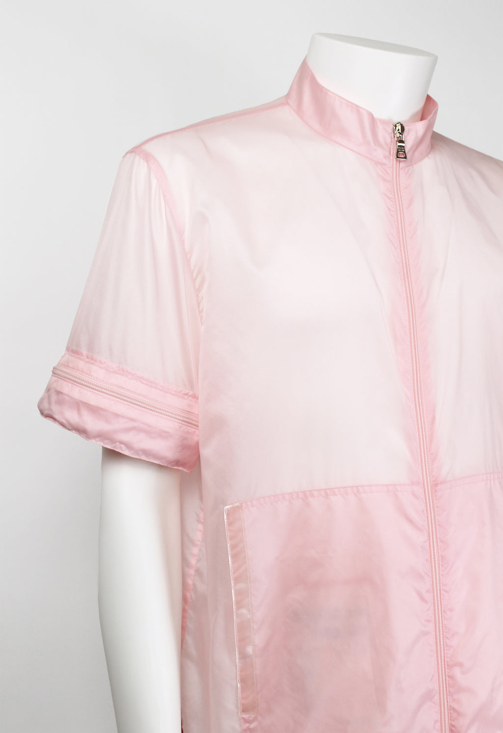 PRADA SPORT SS 2000 SHEER PINK CONVERTIBLE JACKET