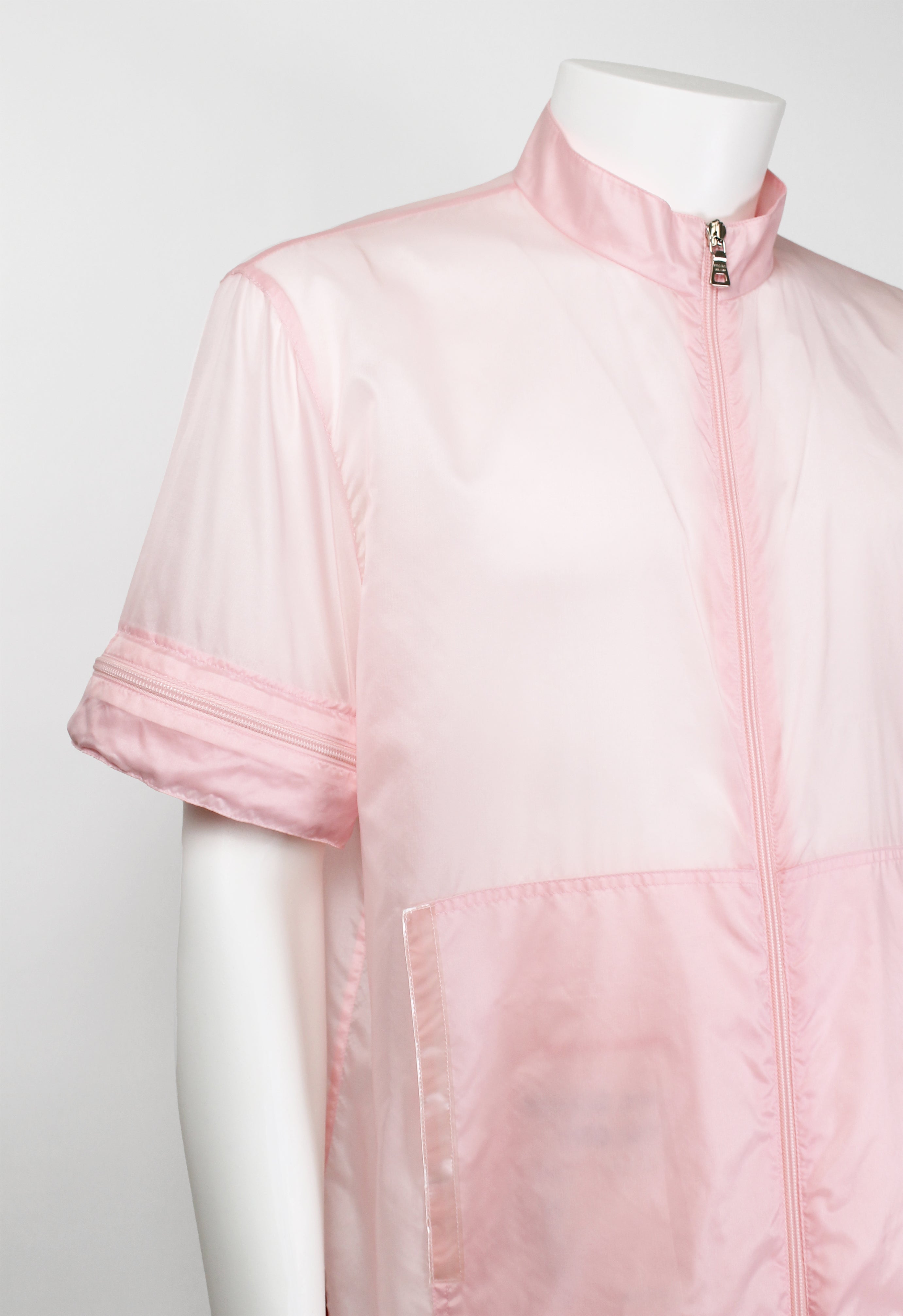 PRADA SPORT SS 2000 SHEER PINK CONVERTIBLE JACKET