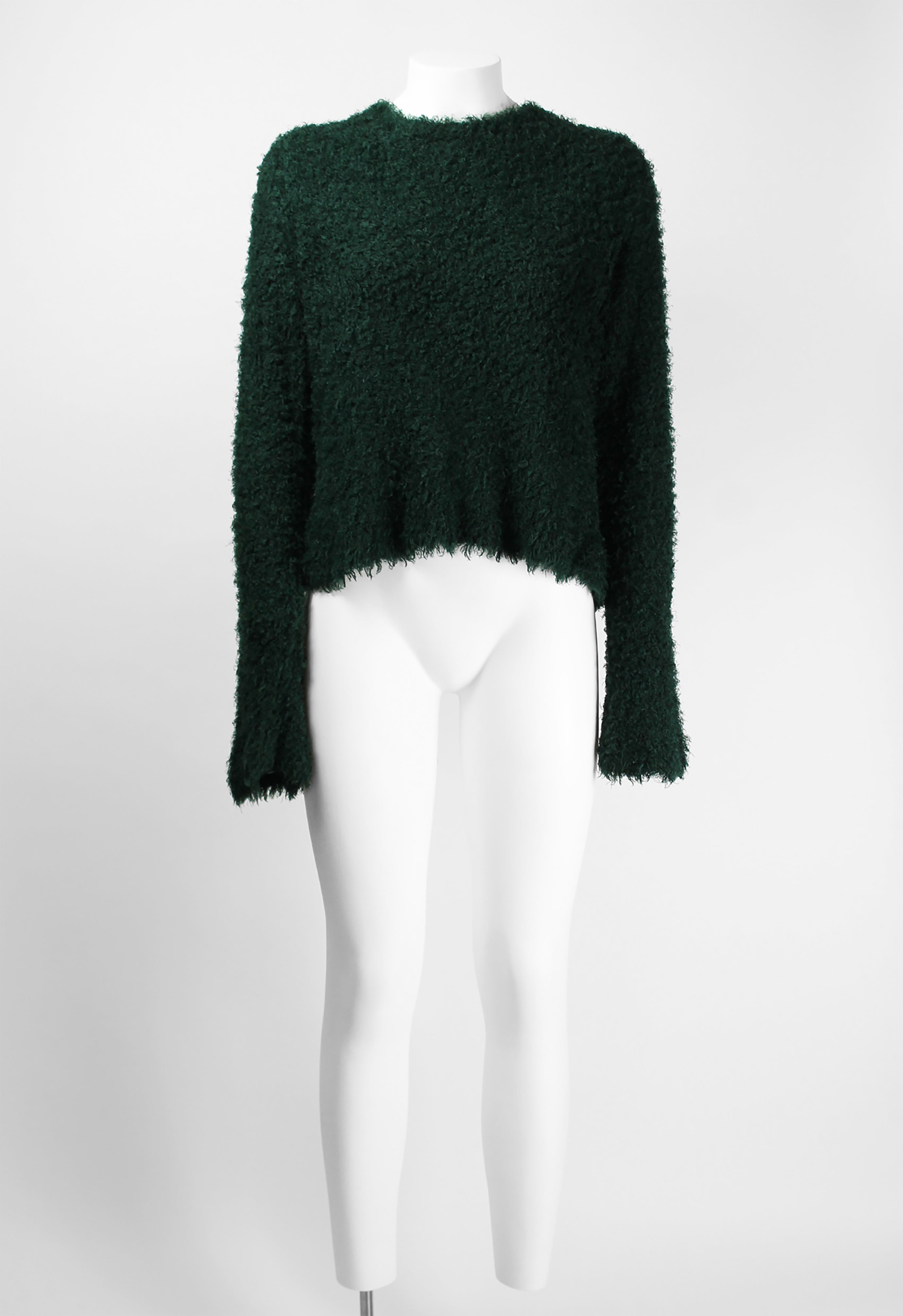 YOHJI YAMAMOTO FW 1997 FUZZY DARK GREEN JUMPER