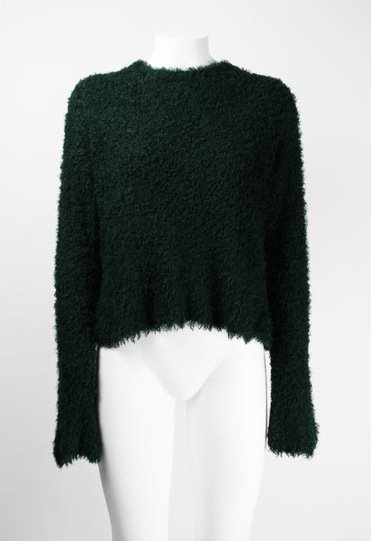 YOHJI YAMAMOTO FW 1997 FUZZY DARK GREEN JUMPER