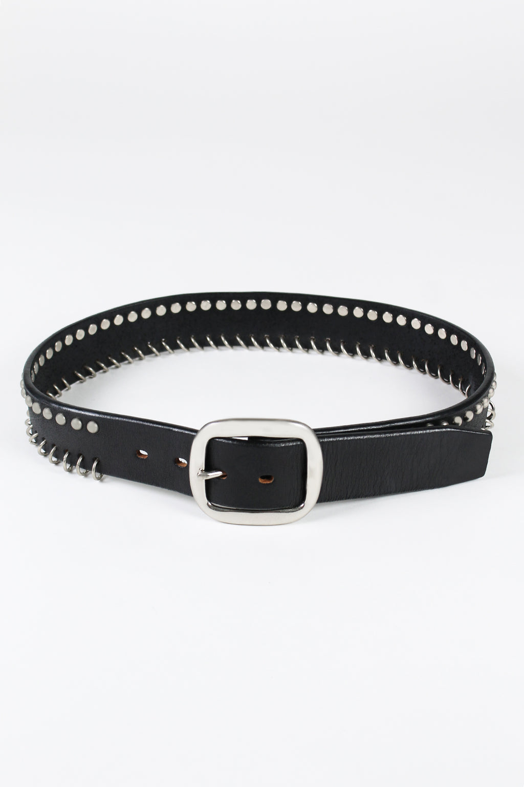 YOHJI YAMAMOTO FW 2004 METAL STUDDED AND PIERCED BELTYOHJI YAMAMOTO FW 2004 METAL STUDDED AND PIERCED BELT