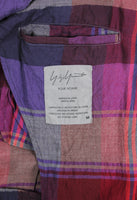 YOHJI YAMAMOTO POUR HOMME SS 1996 CHECKED RAYON JACKET