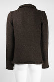 YOHJI YAMAMOTO Y'S FW 2002 BUTTON UP COLLAR WOOL KNIT JUMPER