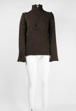 YOHJI YAMAMOTO Y'S FW 2002 BUTTON UP COLLAR WOOL KNIT JUMPER