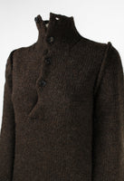 YOHJI YAMAMOTO Y'S FW 2002 BUTTON UP COLLAR WOOL KNIT JUMPER