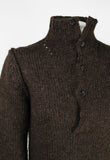 YOHJI YAMAMOTO Y'S FW 2002 BUTTON UP COLLAR WOOL KNIT JUMPER