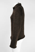 YOHJI YAMAMOTO Y'S FW 2002 BUTTON UP COLLAR WOOL KNIT JUMPER