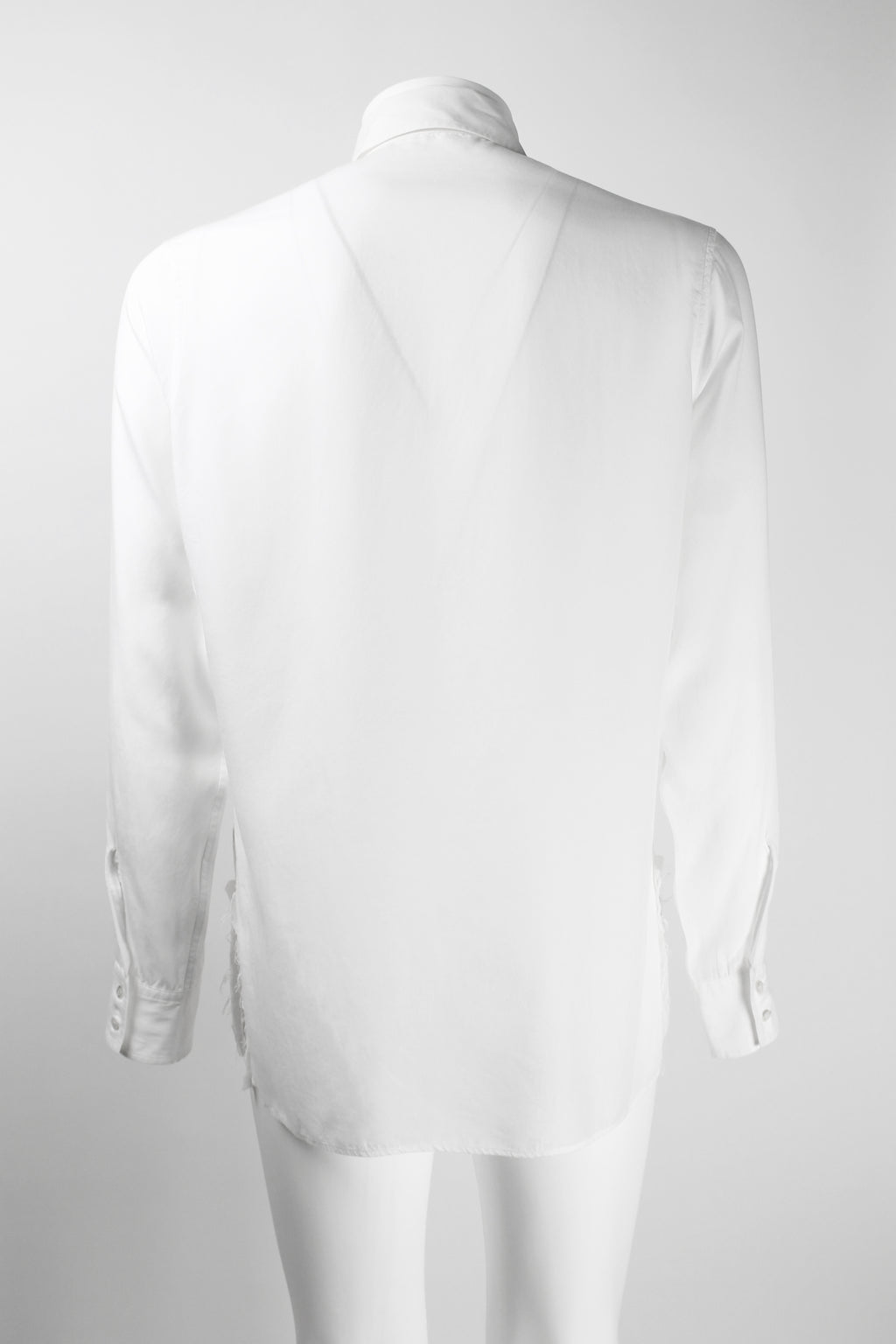 YOHJI YAMAMOTO Y'S RECONSTRUCTED DISTRESSED WHITE SHIRT