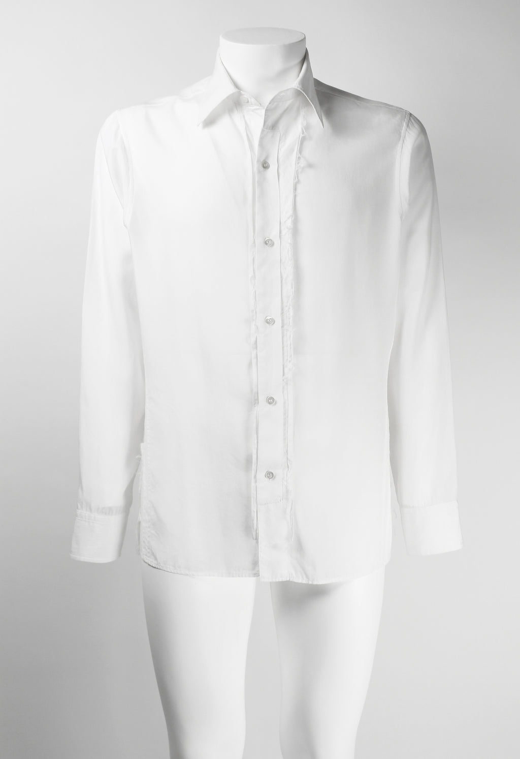 YOHJI YAMAMOTO Y'S RECONSTRUCTED DISTRESSED WHITE SHIRT