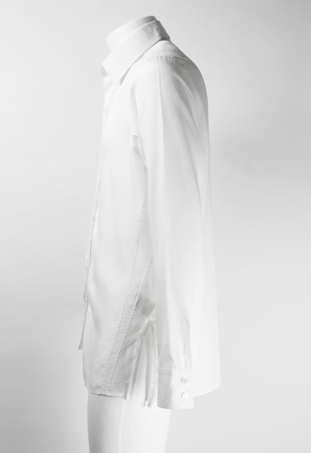 YOHJI YAMAMOTO Y'S RECONSTRUCTED DISTRESSED WHITE SHIRT