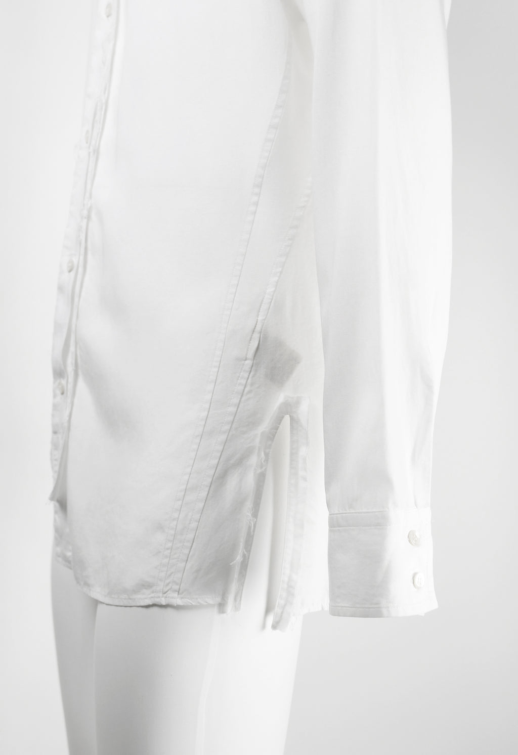 YOHJI YAMAMOTO Y'S RECONSTRUCTED DISTRESSED WHITE SHIRT