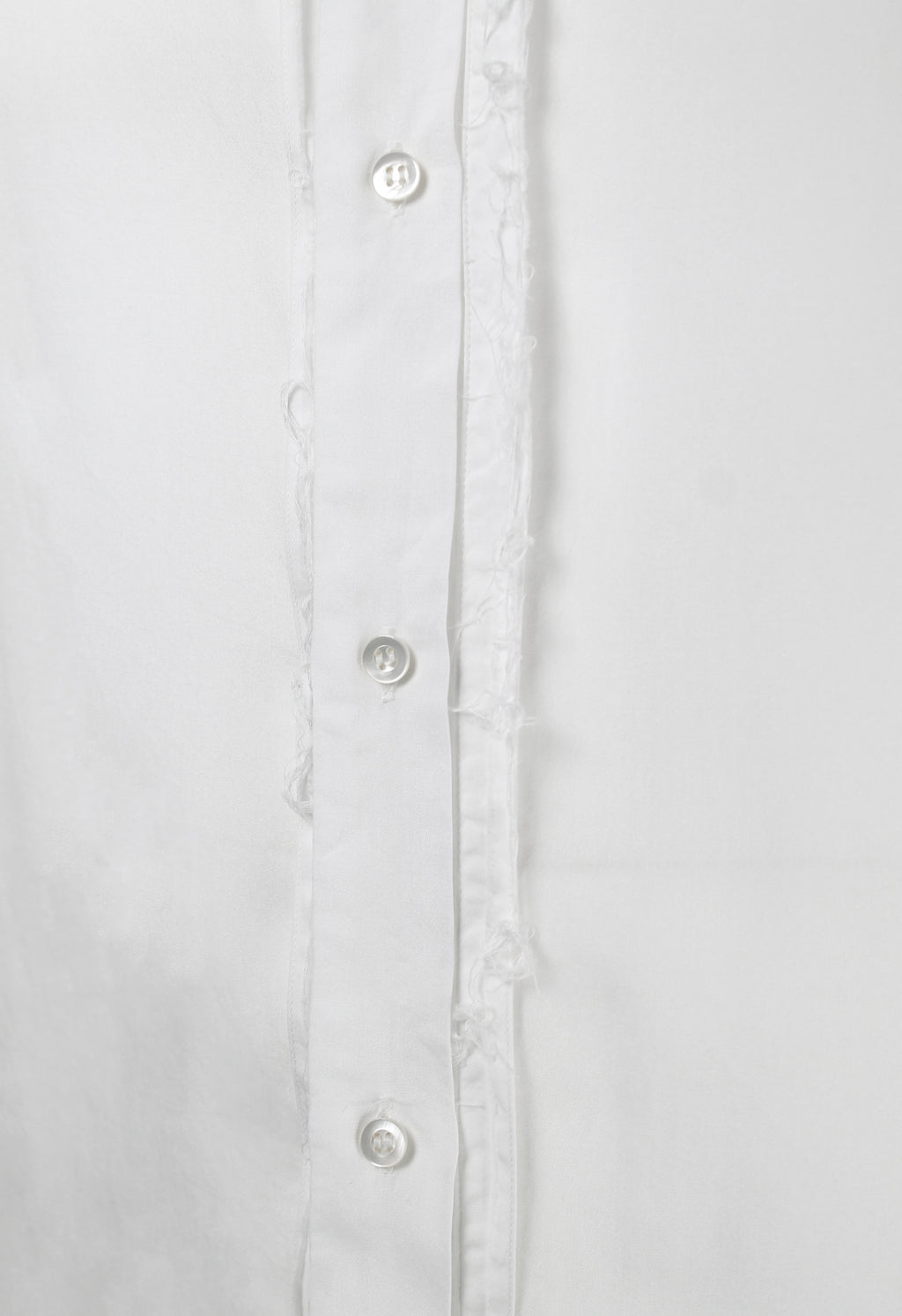YOHJI YAMAMOTO Y'S RECONSTRUCTED DISTRESSED WHITE SHIRT